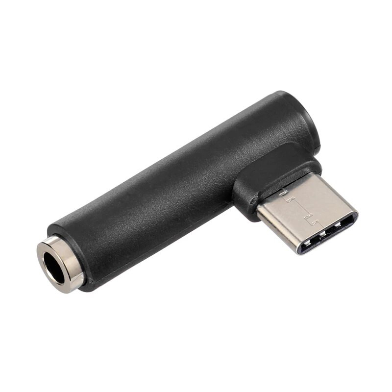 USB-C-3,5 mm-es jack fülhallgató-fejhallgató-adapter 90 fokos C-típusú apa-3,5 mm-es női fejhallgató AUX audiokábel átalakító csatlakozója