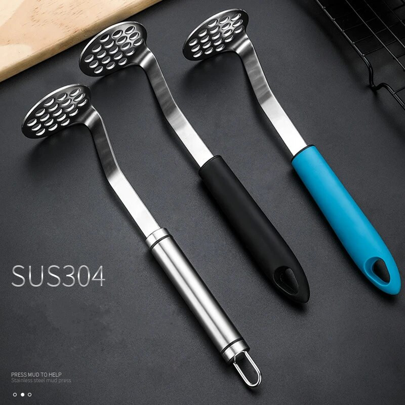 Nerūdijančio plieno bulvių grūstuvės rankinis česnako presai vaisiai, daržovės, rankiniai ryžiai, tyrės, sulčių aparatas, virtuvės priedai