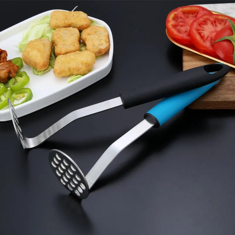 Nerūdijančio plieno bulvių grūstuvės rankinis česnako presai vaisiai, daržovės, rankiniai ryžiai, tyrės, sulčių aparatas, virtuvės priedai