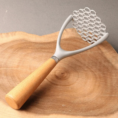 Картофи Дървена дръжка под натиск от кал Маша за картофи Ricer Плодове Зеленчуци Инструменти Кухненски джаджи Части
