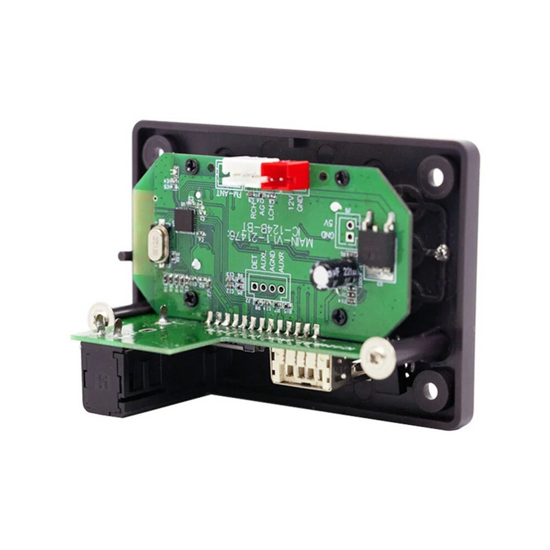 Autós audio mikrofon USB TF FM rádió Mp3 zenelejátszó hangszóró DC 5V 12V Bluetooth 5.0 MP3 WMA WAV APE dekóder tábla kihangosító