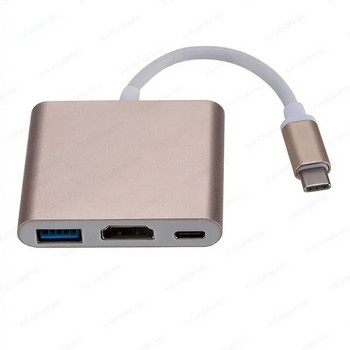 Προσαρμογέας Thunderbolt 3 USB Type C Hub Συμβατό με HDMI 4K Υποστήριξη Samsung Dex Dock Converter USB-C με PD για MacBook Pro