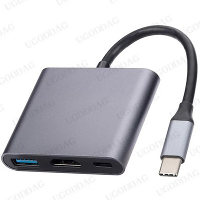„Thunderbolt 3“ adapteris USB tipo C šakotuvas su HDMI suderinamas 4K palaikymas „Samsung Dex“ režimo USB-C doko keitiklis su PD, skirtas „MacBook Pro“