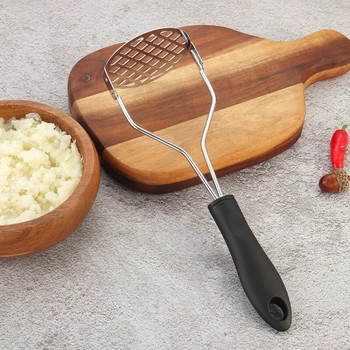 304 Εγχειρίδιο πατάτας πατάτας από ανοξείδωτο χάλυβα Masher Kitchen Gadget Εργαλεία κουζίνας πατάτας σκόρδου Αξεσουάρ μαγειρέματος