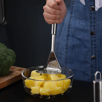 Ανοξείδωτο ατσάλι Wave Potato Masher Press Μαχαίρι κοπής φρούτων λαχανικών Βρεφική κολοκύθας λάσπη θρυμματιστής τροφίμων Αξεσουάρ κουζίνας μαγειρικής