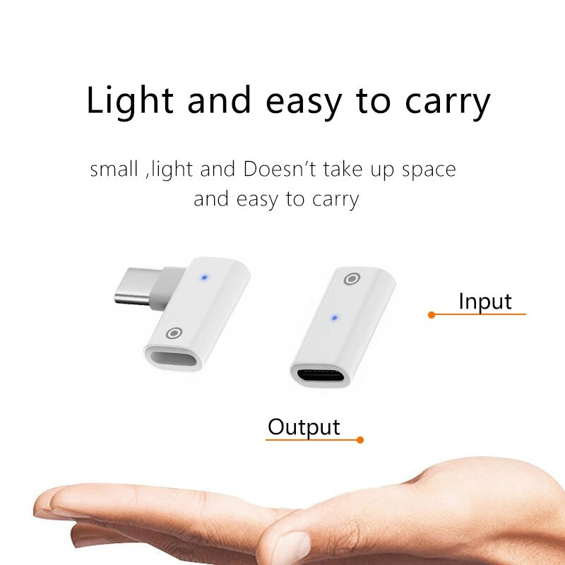 Naujas „Apple Pencil Adapter Type-C USB-C Male“ į „Lightnin Female“ keitiklį su mėlyna indikacine lempute, skirtas „ipad“