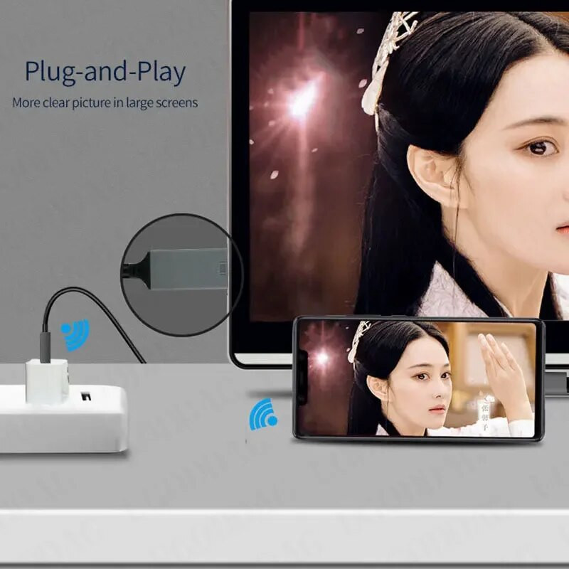 2M C típusú kábel Android telefon-tévé adapter USB C HDMI-kompatibilis videocsatlakozás Dell ASUS Samsung S21 S8 S9 S10 Plus készülékhez Huaweihez