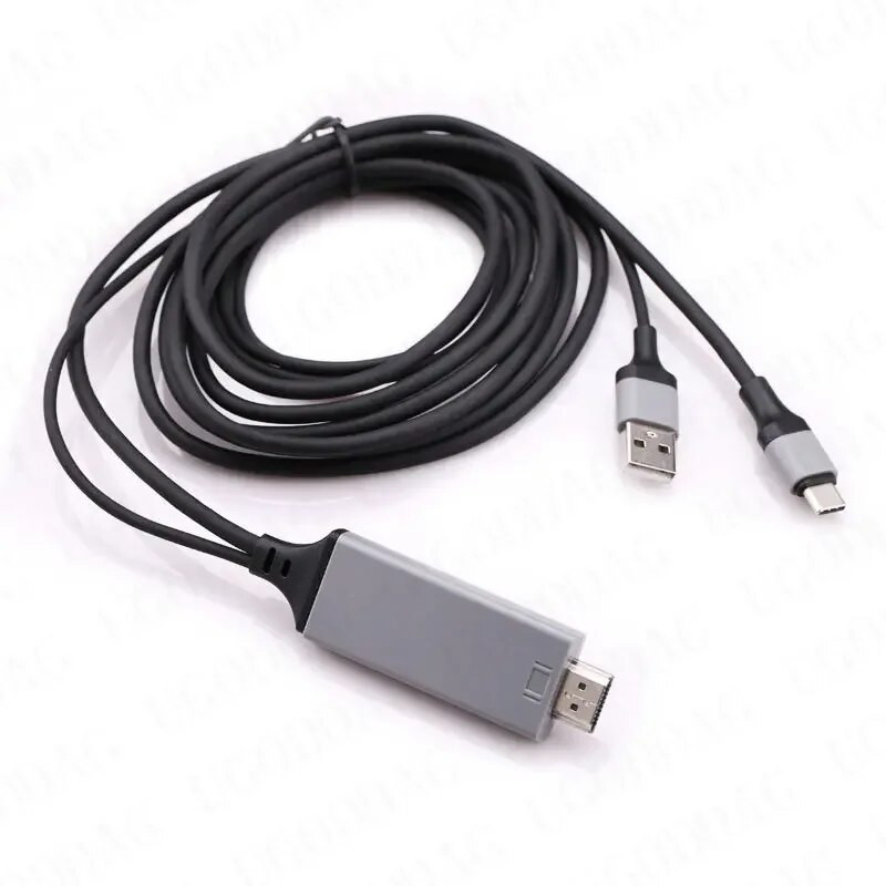 2M C típusú kábel Android telefon-tévé adapter USB C HDMI-kompatibilis videocsatlakozás Dell ASUS Samsung S21 S8 S9 S10 Plus készülékhez Huaweihez