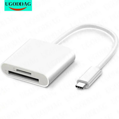 USB-C į SD kortelių skaitytuvą USB tipo C į SD TF kortelių skaitytuvo adapteris, suderinamas su Galaxy S10/9 Mate20 Daugiau USB C įrenginių
