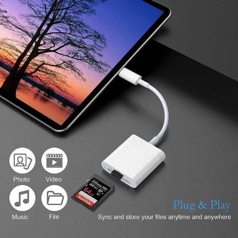 Cititor de carduri USB-C la SD Adaptor pentru cititor de carduri USB de tip C la SD TF compatibil cu Galaxy S10/9 Mate20 Mai multe dispozitive USB C