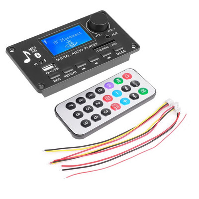 Dropship 12V dekoderio plokštė mp3 grotuvo skambučių įrašymas bluetooth 5.0 WMA Car Audio USB TF USB FM radijo modulis su nuotolinio valdymo pultu