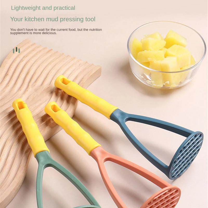 Gnječilica za krumpir od nehrđajućeg čelika Drobilica krumpira Rezač valovitog oblika Kuhinjski dodaci Kuhinjski pribor Alati za kuhanje Pire krumpir