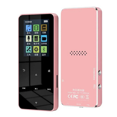 1,8 colio metalinis MP3 MP4 muzikos Walkman grotuvas Bluetooth FM radijas Žadintuvas Žingsniamatis E-knygos garsiakalbis Garso jutiklinis valdymas HIFI Nauja