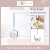 Nerūdijančio plieno bulvių grūstuvas Bulvių traškučių vaisių purvas Rankinis vaisių smulkintuvas Vaisių daržovių įrankiai Virtuvės prietaisų priedai