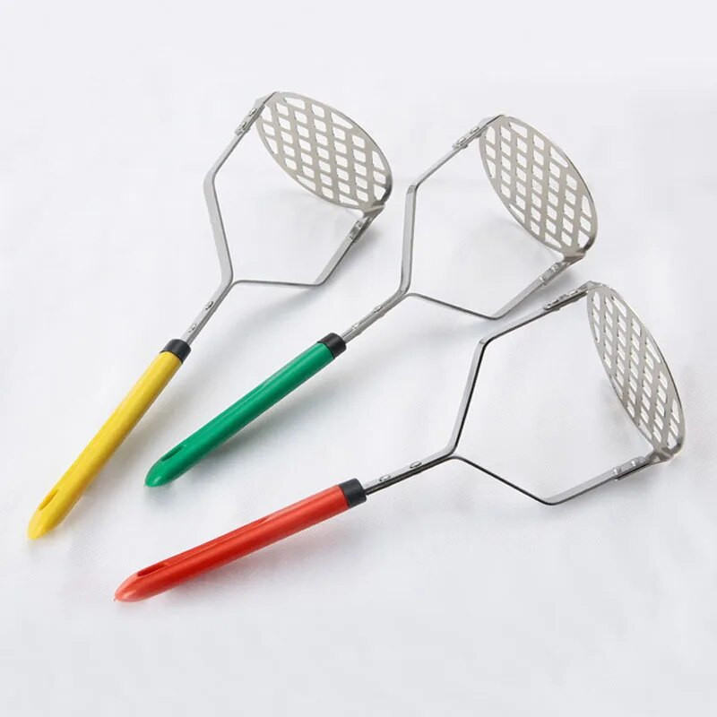 Mașină de zdrobire de cartofi din oțel inoxidabil Dispozitiv de zdrobire de legume pentru piure de fructe Produs de suc pentru alimente pentru bebeluși Presă de noroi Concasor de avocado dovleac Gadget de bucătărie