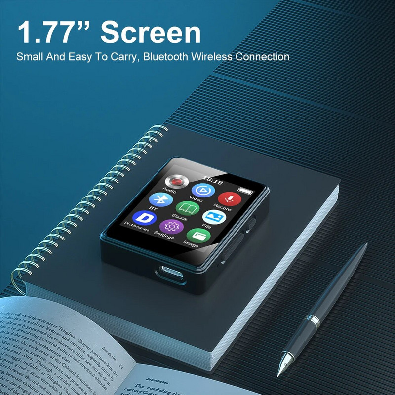 Mini nešiojamas MP3 muzikos grotuvas Studentų Walkman nešiojamas Bluetooth Sport HIFI muzikos grotuvas Mp4 vaizdo grotuvas Integruotas mikrofono garsiakalbis