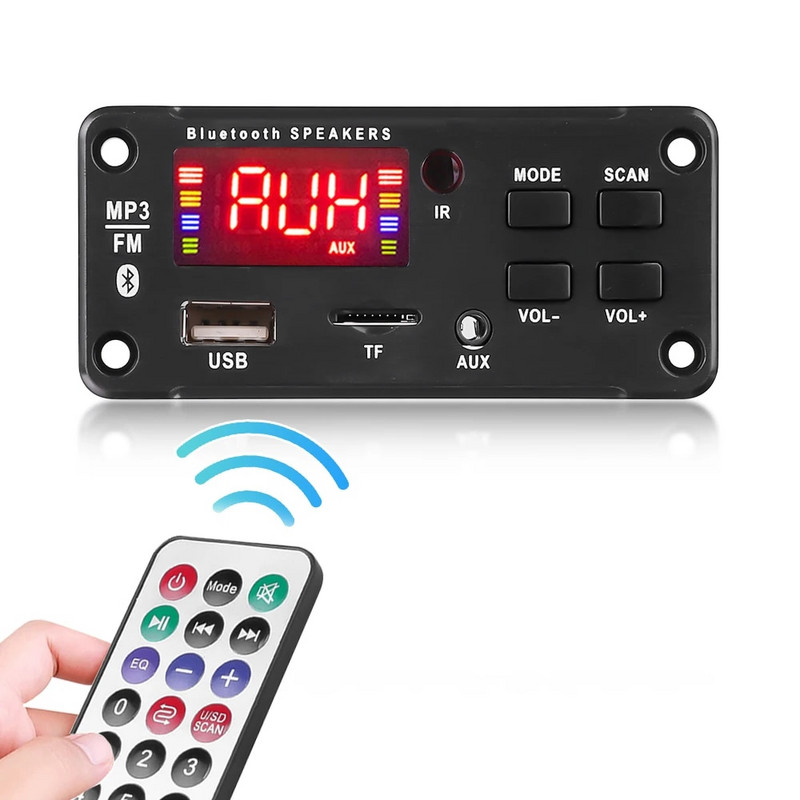 50 W pastiprinātājs Bluetooth 5.0 DIY MP3 dekoderis 25W DC 9V 12V USB barošanas avots TF FM radio MP3 atskaņotājs automašīnas audio mūzikas skaļrunim