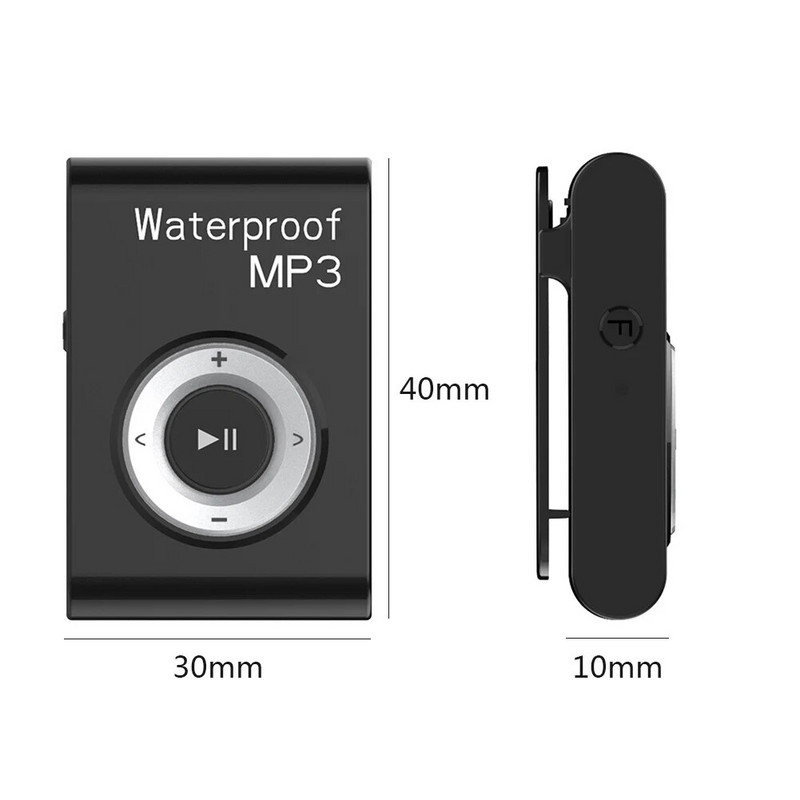 Mini IPX8 vízálló úszó MP3 lejátszó Sztereó Zene MP3 Walkman FM Rádió Sport Futó HiFi Sztereó Zene Fejhallgató