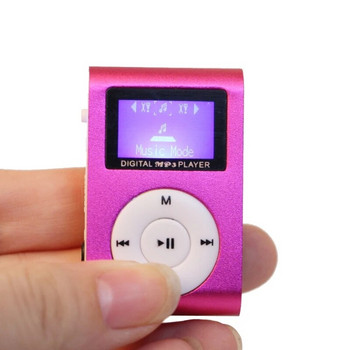 MX-801 Mini USB Metal Clip Υποδοχή κάρτας Micro TF Οθόνη LCD Μουσική MP3 Player