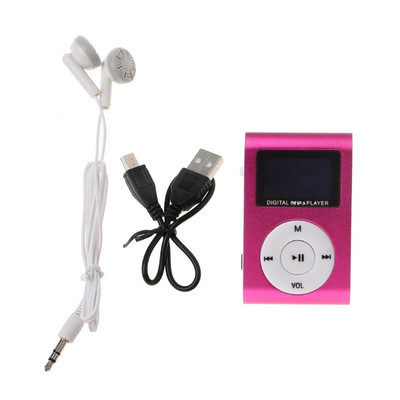 MX-801 Mini USB metalinis klipas Micro TF kortelės lizdas LCD ekranas, muzikos MP3 grotuvas