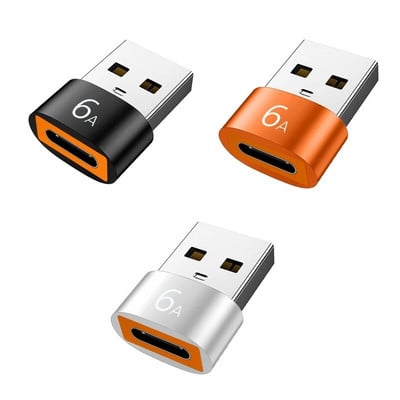 Tüüp C-USB 3.0 OTG-adapteri pistiku tugi Toite laadimise andmeedastus 6A USB C emas-USB helimuundur