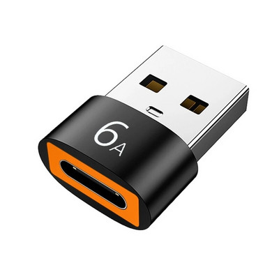 Тип C към USB 3.0 OTG адаптерен конектор Поддръжка на захранване Зареждане Пренос на данни 6A USB C женски към USB мъжки аудио конвертор