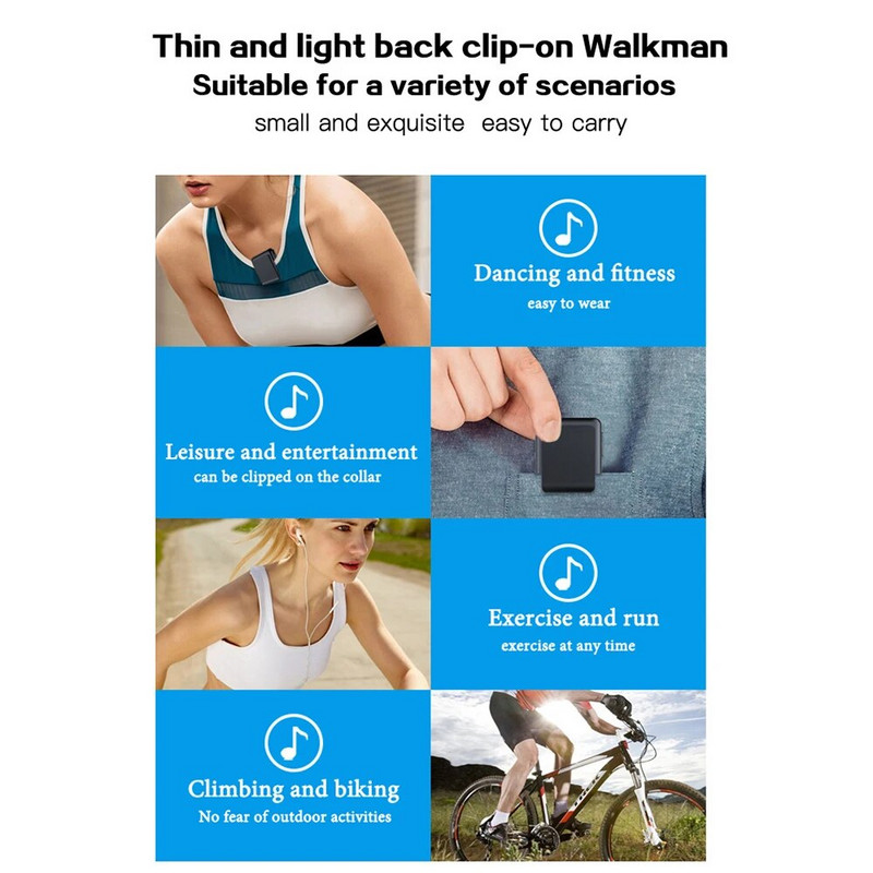 Novi MP3 Player Bluetooth5.0 Full Screen Walkman Prijenosni Sport Audio Music Player Mp4 Video Player FM E-Book Recorder Mp3 pleery