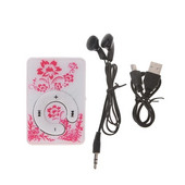ANENG mini klipas gėlių raštų muzikos MP3 grotuvas 32 GB TF kortelė su mini USB laidu + ausinėmis