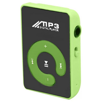 Mini Mirror Clip USB Mp3 Music Player Φοιτητικά Αθλητικά Τρέξιμο Μουσική Walkman Εξαιρετικά λεπτή κάρτα TF Λειτουργία μεγάφωνο MP3 player