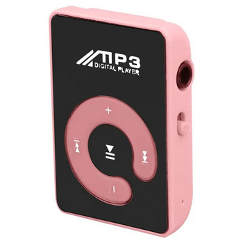 Mini Mirror Clip USB Mp3 Music Player Φοιτητικά Αθλητικά Τρέξιμο Μουσική Walkman Εξαιρετικά λεπτή κάρτα TF Λειτουργία μεγάφωνο MP3 player