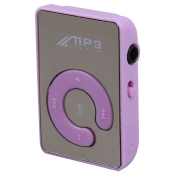 Мини щипка за огледало USB Mp3 музикален плейър Студентски спорт Музикален Walkman за бягане Ултра тънка TF карта Функция на високоговорител MP3 плейър