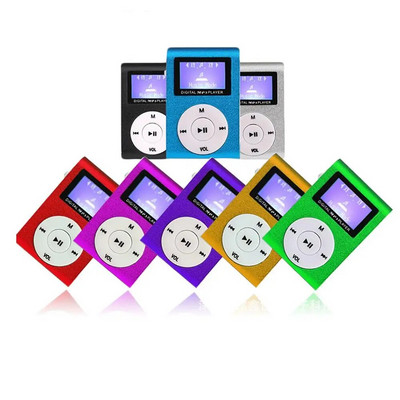 Mini Cube MP3 плейър Дисплей Акумулаторен преносим музикален уокмен тип клипс с USB кабел и поддръжка на слушалки TF-Card