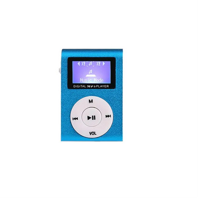 Mini Cube MP3 grotuvo ekranas Įkraunamas klipas tipo nešiojamas muzikos Walkman su USB kabeliu ir ausinėmis, palaiko TF kortelę
