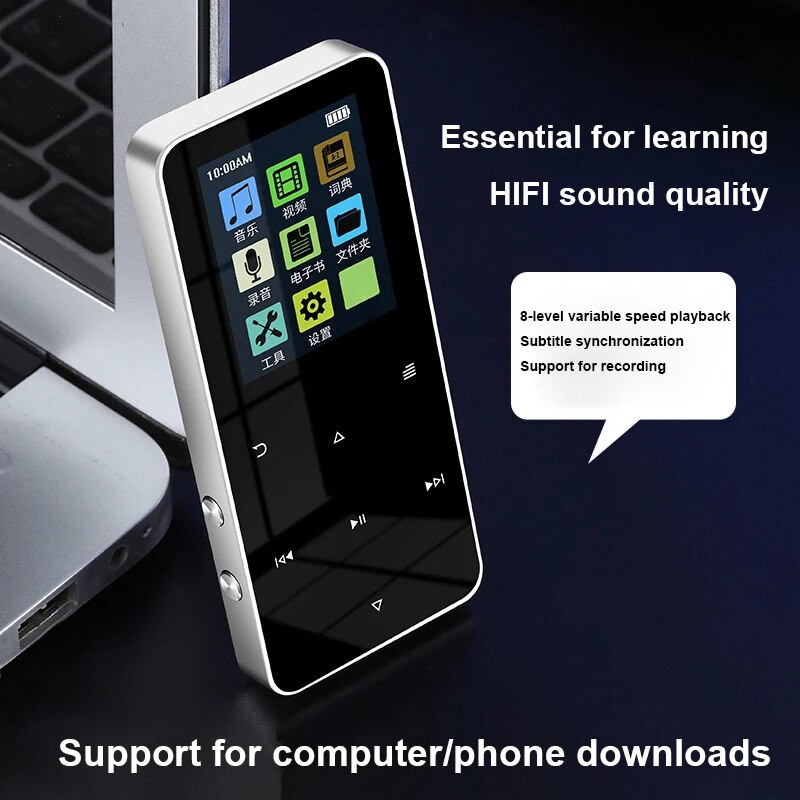 MP3 grotuvas, įrašomas skaitmeninis ekranas, laikmena be nuostolių, nešiojama kišeninė sporto žaidimų palaikymo kortelė, įmontuotas garsiakalbis, el. knygų grotuvas