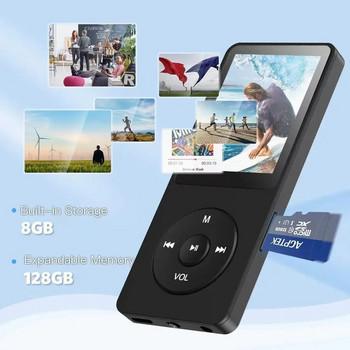 Bluetooth MP3 Φορητή μπαταρία μεγάλης χωρητικότητας Student Walkman Music Player Ηλεκτρονικά βιβλία Ραδιόφωνο FM Video Sound Recorder Ηχείο παιχνιδιών