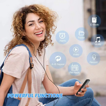 Bluetooth MP3 Преносима батерия с голям капацитет Студентски Walkman Музикален плейър Електронни книги FM радио Видео Звукозаписващо устройство Игра Говорител