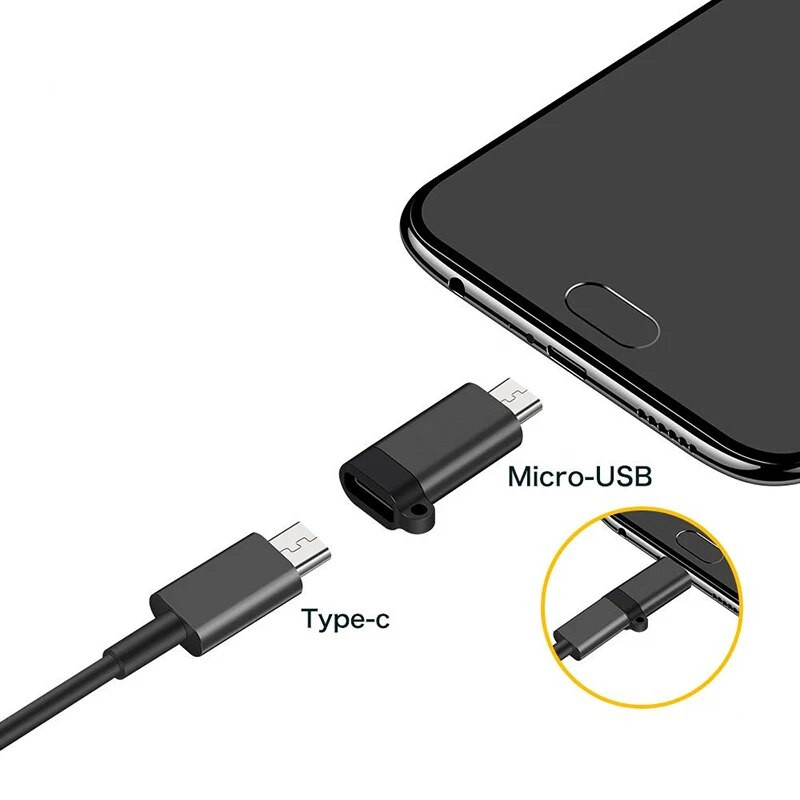 Universalus telefono adapteris ir keitiklis, iš USB Type-C į Micro USB, iš Micro USB į USB Type-C, skirtą Android skirtingoms jungtims