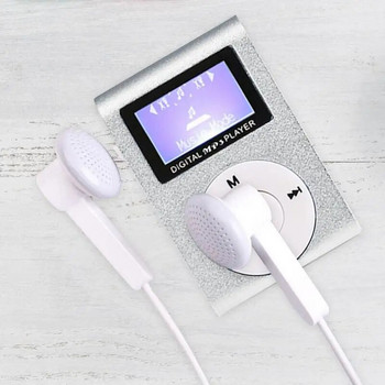 Мини USB метална скоба MP3 плейър Поддръжка на LCD екран за MicroSD TF слот за карта Цифров mp3 музикален плейър Аксесоари за пътуване