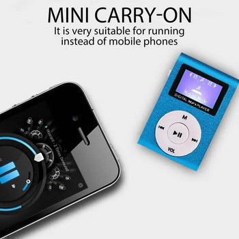 Mini USB Metal Clip MP3 Player Υποστήριξη οθόνης LCD ForMicroSD υποδοχή κάρτας TF Ψηφιακή συσκευή αναπαραγωγής μουσικής mp3 Αξεσουάρ ταξιδιού