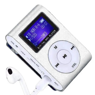Мини USB метална скоба MP3 плейър Поддръжка на LCD екран за MicroSD TF слот за карта Цифров mp3 музикален плейър Аксесоари за пътуване