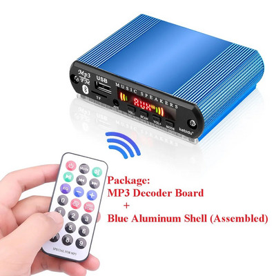 Μονάδα ήχου KEBIDU USB/TF/FM Πλακέτα αποκωδικοποιητή MP3 Bluetooth με κουτί αλουμινίου με έγχρωμη οθόνη εγγραφής κλήσεων υποστήριξης