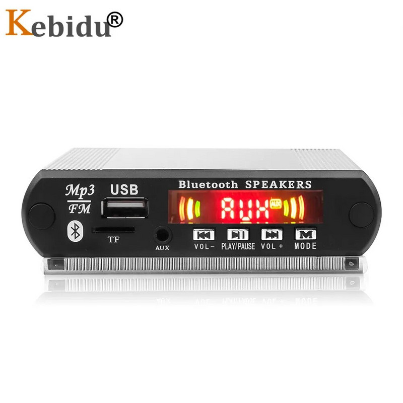 KEBIDU USB/TF/FM audio modul Bluetooth MP3 dekoderska ploča s aluminijskom kutijom s podrškom za snimanje poziva, zaslon u boji