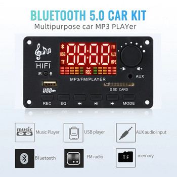 Ενισχυτής 100W Πλακέτα αποκωδικοποιητή MP3 Bluetooth 5.0 12V 22V 50*2W Handsfree DIY Music Player Εγγραφή USB FM AUX Radio για ηχείο