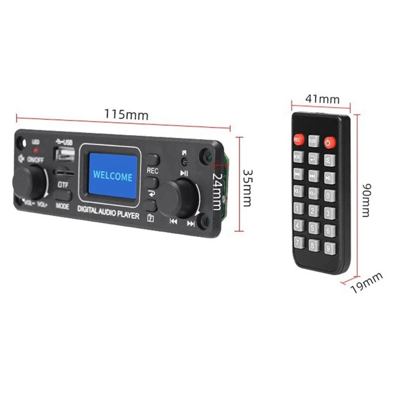 Digitalni audio uređaj Bluetooth MP3 uređaj ploča dekodera 128X64 DOTS LCD USB SD BT FM uređaj za reprodukciju glazbe Modul TPM119B