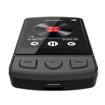 MP3 Player Wearable Music Player HiFi Sound συμβατό με Bluetooth 5.2 Ultralight MP3 Player 1,8 ιντσών οθόνη με ραδιόφωνο FM e-book