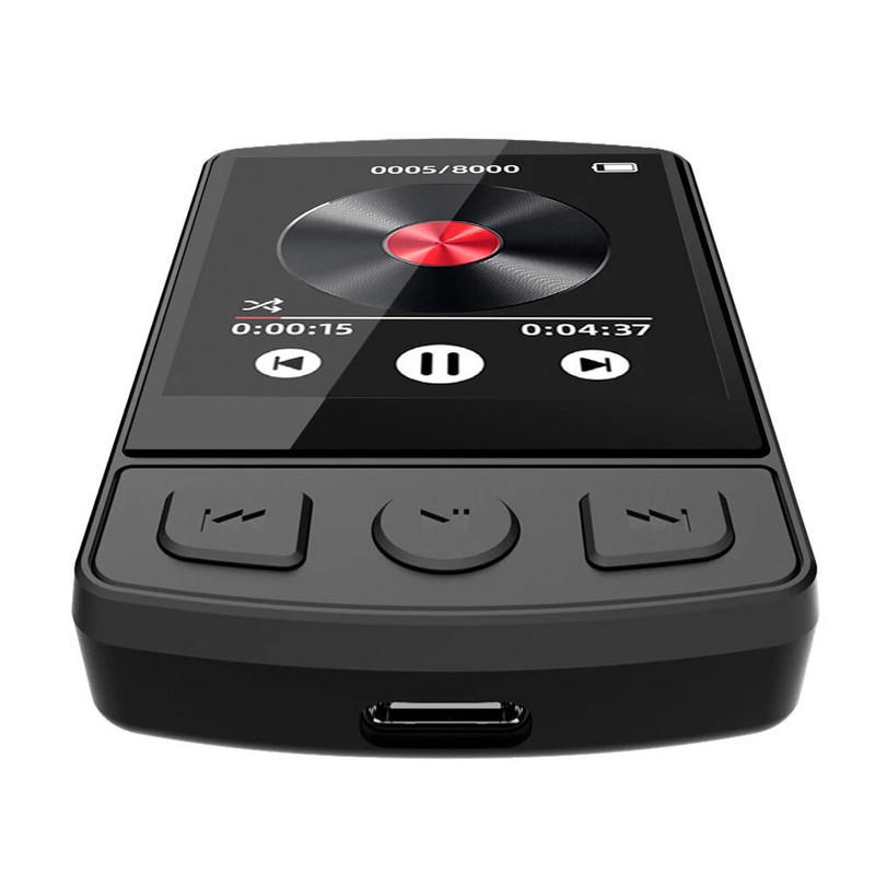 MP3 grotuvas nešiojamas muzikos grotuvas HiFi Garsas Su Bluetooth suderinamas 5.2 itin lengvas MP3 grotuvas 1.8 colio ekranas su FM radijo el. knyga