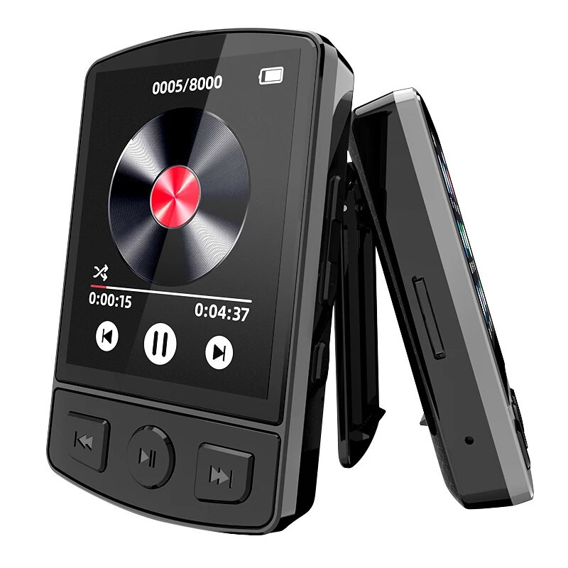 MP3 grotuvas nešiojamas muzikos grotuvas HiFi Garsas Su Bluetooth suderinamas 5.2 itin lengvas MP3 grotuvas 1.8 colio ekranas su FM radijo el. knyga