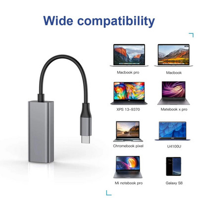 3.0 To 2.5G LAN Gigabit Ethernet Adapter RTL8156B 2500/1000/100Mbps USB C 3.1 RJ45 Network Card for Laptop Desktop PC