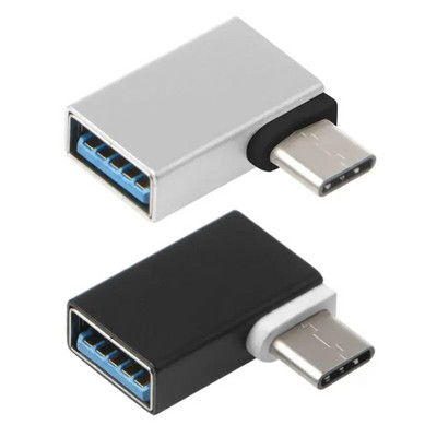 90 Degree Durable Type C To USB  Female Data OTG Adapter Compatible for Android Phone for MACBOOK