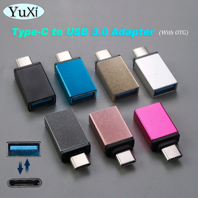 1/2Pcs Type-C to USB 3.0 Adapter Fast Charging USB-C Connector With OTG Aluminium Metal Adaptors For Phone Pad PC Notebook